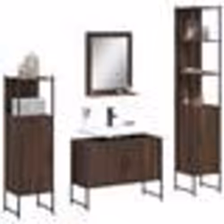 vidaXL Ensemble d'armoires de salle de bain 4 pcs chêne marron