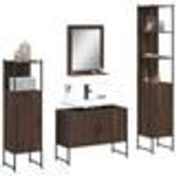 vidaXL Ensemble d'armoires de salle de bain 4 pcs chêne marron