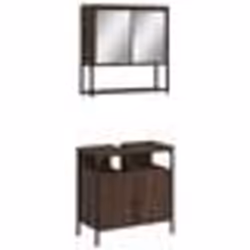 vidaXL Ensemble de meubles de salle de bain 2 pcs Chêne marron