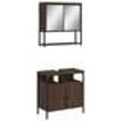 vidaXL Ensemble de meubles de salle de bain 2 pcs Chêne marron