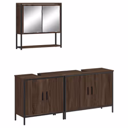 VidaXL 3214674, Marron, Bois, Acier, 600 mm, 160 mm, 600 mm, 3 pièce(s)