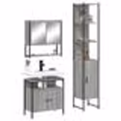 vidaXL Ensemble de meubles de salle de bain 3 pcs Sonoma gris