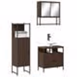 vidaXL Ensemble de meubles de salle de bain 3 pcs Chêne marron