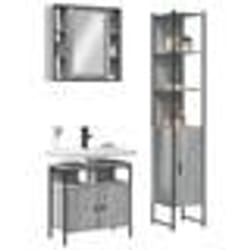 vidaXL Ensemble d'armoires de salle de bain 3 pcs sonoma gris