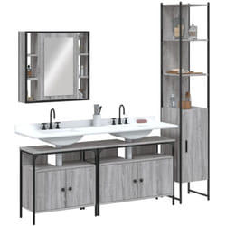 Vidaxl - Ensemble d'armoires de salle de bain 4 pcs sonoma gris
