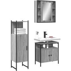 Vidaxl - Ensemble d'armoires de salle de bain 3 pcs sonoma gris