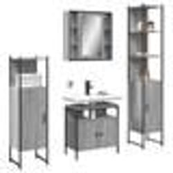 vidaXL Ensemble d'armoires de salle de bain 4 pcs sonoma gris