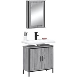 vidaXL Ensemble de meubles de salle de bain 2 pcs Sonoma gris