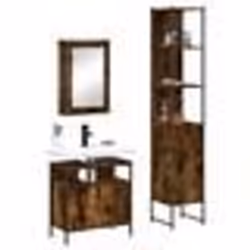 vidaXL Ensemble de meubles de salle de bain 3 pcs Chêne fumé