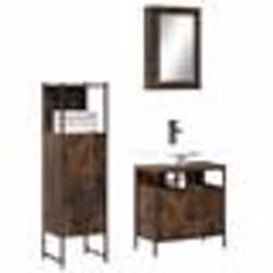 vidaXL Ensemble de meubles de salle de bain 3 pcs Chêne fumé