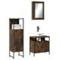 vidaXL Ensemble de meubles de salle de bain 3 pcs Chêne fumé