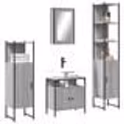 vidaXL Ensemble de meubles de salle de bain 4 pcs Sonoma gris