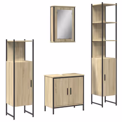VidaXL 3214832, Chêne, Bois, Acier, 330 mm, 330 mm, 1205 mm, 4 pièce(s)