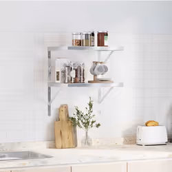 VidaXL 3214502 étagères Acier inoxydable Argent