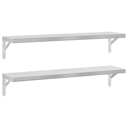 VidaXL 3214504 étagères Acier inoxydable Argent