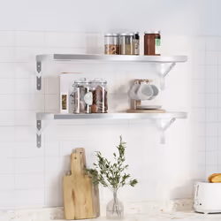 VidaXL 3214507 étagères Acier inoxydable Argent