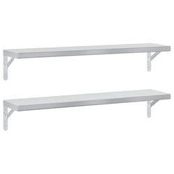 VidaXL 3214508 étagères Acier inoxydable Argent