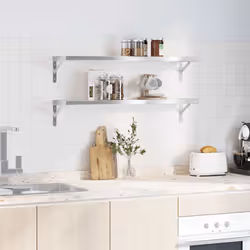 VidaXL 3214508 étagères Acier inoxydable Argent