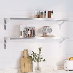 VidaXL 3214509 étagères Acier inoxydable Argent
