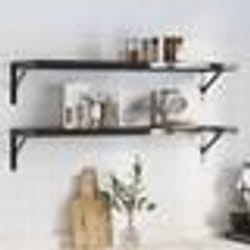 vidaXL Étagères murales 2 pcs 100x30 cm noir acier inoxydable