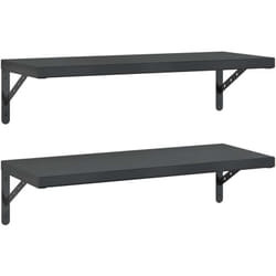 Vidaxl - tagères murales 2 pcs 75x30 cm noir acier inoxydable