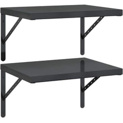 Vidaxl - tagères murales 2 pcs 50x40 cm noir acier inoxydable