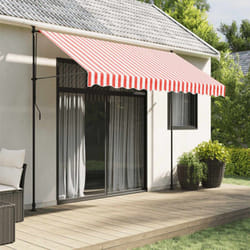 Vidaxl - Tissu de remplacement pour auvent rayures rouges et blanches