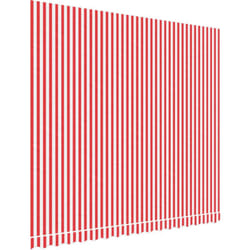 Tissu de remplacement pour auvent rayures rouges et blanches