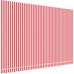 Vidaxl - Tissu de remplacement pour auvent rayures rouges et blanches