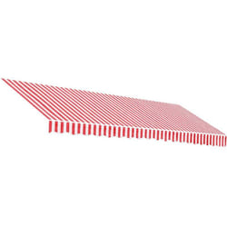 Vidaxl - Tissu de remplacement pour auvent rayures rouges et blanches