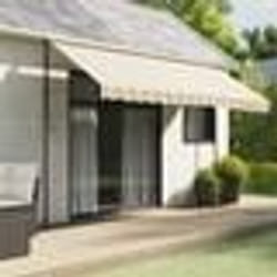 vidaXL Tissu de remplacement pour auvent rayures multicolores 4x3 m