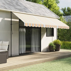 Tissu de remplacement pour auvent rayures multicolores 4,5x3 m Vidaxl
