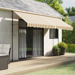 Tissu de remplacement pour auvent rayures multicolores 4x3 m Vidaxl