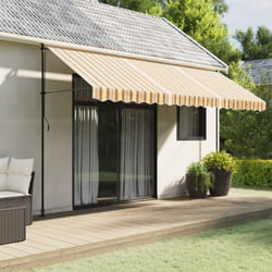 Tissu de remplacement pour auvent rayures multicolores 4,5x3 m - Vidaxl