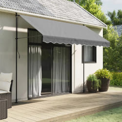 vidaXL Tissu de cantonnière 867128 - Anthracite