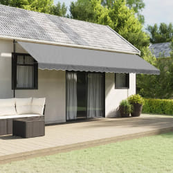 vidaXL Tissu de cantonnière - Rayure anthracite