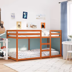 Description générale Ce lit superposé en bois est élégant et fonctionnel, idéal pour les espaces restreints. Il offre un desi ...