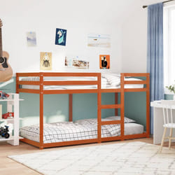 Vidaxl - Lit superposé cire marron 75x190 cm bois de pin massif