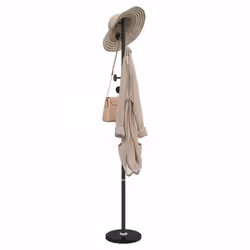 vidaXL Porte-manteau noir 176 cm fer enduit de poudre