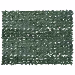 vidaXL Écran de balcon avec feuilles vert foncé 200x150 cm