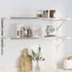 vidaXL Étagères murales 2 pcs 100x40x3 cm argenté acier inoxydable