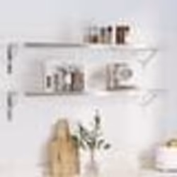 vidaXL Étagères murales 2 pcs 100x30x3 cm argenté acier inoxydable