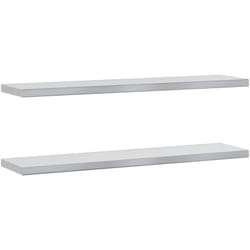 Vidaxl - tagères murales 2 pcs 100x23,5x3 cm argenté acier inoxydable