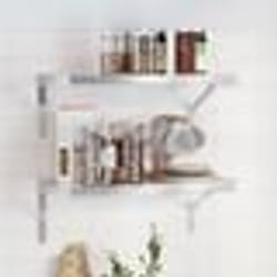 vidaXL Étagères murales 2 pcs 50x23,5x3 cm argenté acier inoxydable
