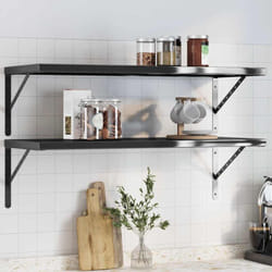 Vidaxl - tagères murales 2 pcs 100x40x3 cm noir acier inoxydable