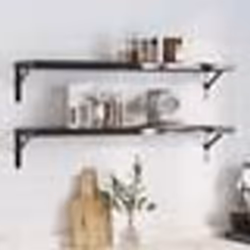 vidaXL Étagères murales 2 pcs 100x23,5x3 cm noir acier inoxydable
