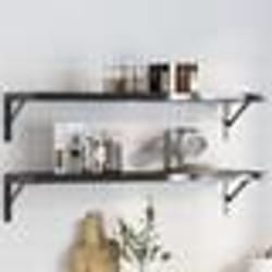 vidaXL Supports d'étagères 4 pcs 30x2,5x15,5 cm noir acier inoxydable
