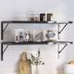 vidaXL Supports d'étagères 4 pcs 40x2,5x25 cm noir acier inoxydable