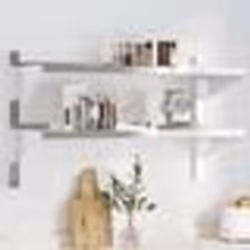 vidaXL Étagère murale à 2 niveaux 100x40x60cm argenté acier inoxydable
