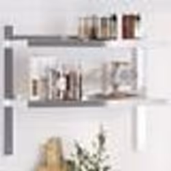 vidaXL Étagère murale 2 niveaux 75x23,5x60 cm argenté acier inoxydable